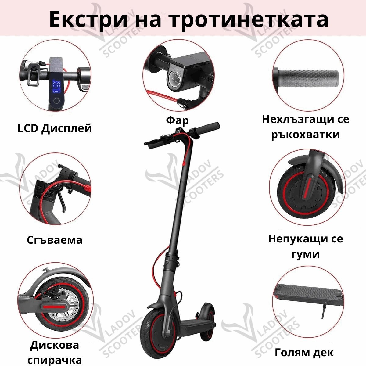 Електрическа тротинетка QMWheel H7, 350W с 10,4Ah батерия