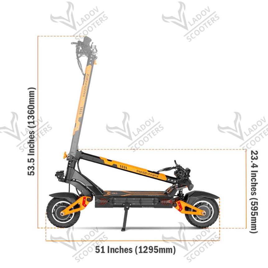 Електрически скутер KUGOO Kirin G3 Pro – 2 x 1200W мощност, максимална скорост 65 км/ч, пробег до 80 км