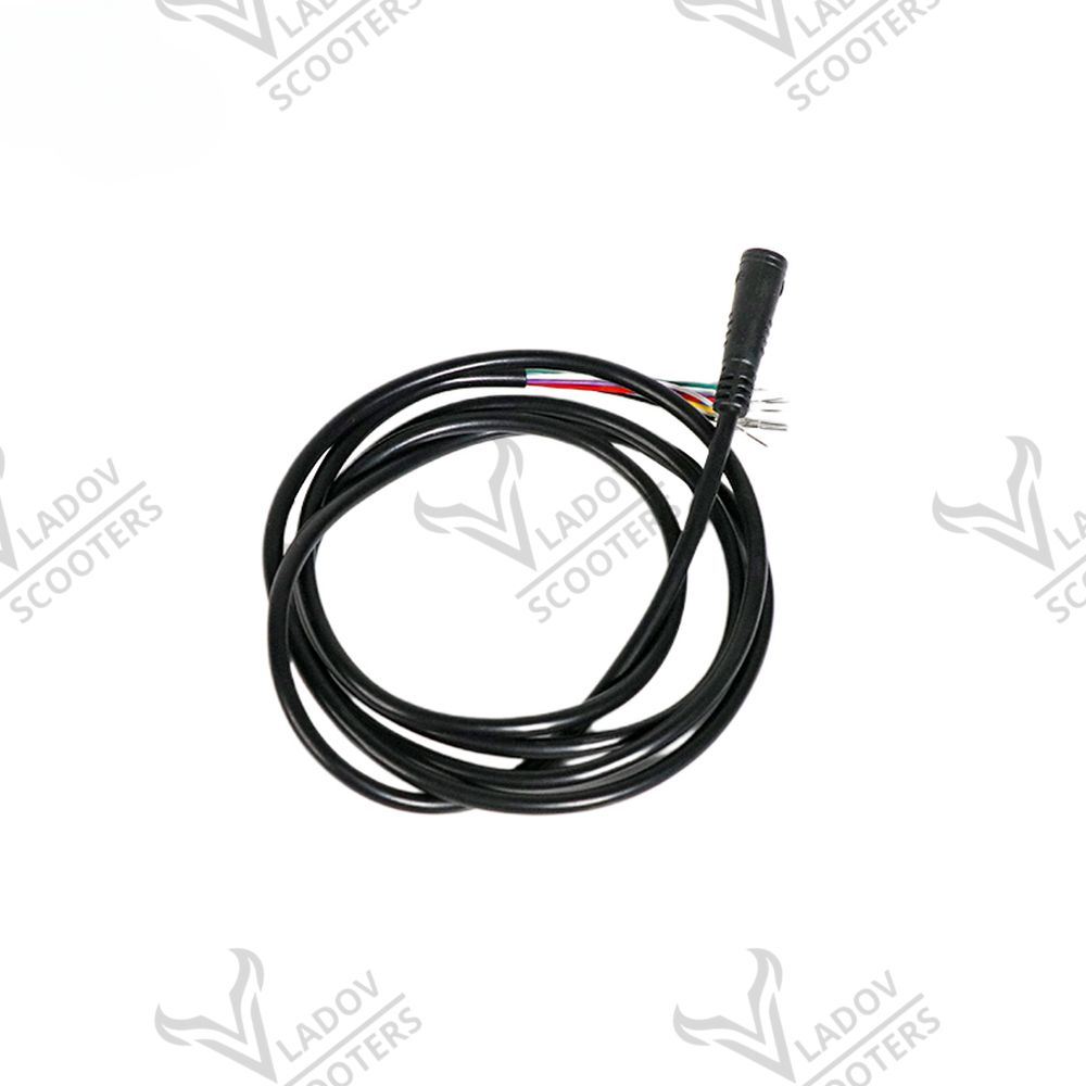 Интегриран кабел версия B за Kukirin G2 Master, навит на кръг, с кръгъл женски конектор