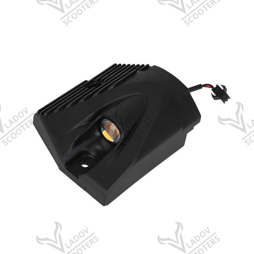 Ляв заден мигач за Kukirin G2 Master, черен корпус с кехлибарена LED леща и кабел с двупинов конектор