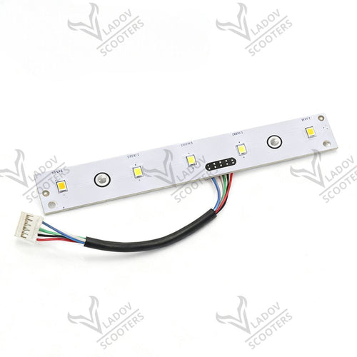 Преден LED фар за Kukirin G2, G3 и G4 – алуминиева платка с 4 бели диода и кабел с бял конектор