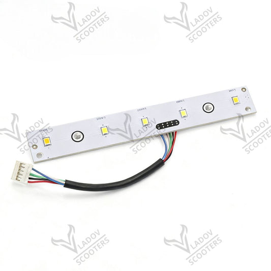 Преден LED фар за Kukirin G2, G3 и G4 – алуминиева платка с 4 бели диода и кабел с бял конектор